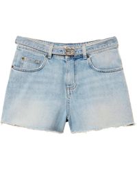 Twinset - Belted Denim Shorts - Lyst