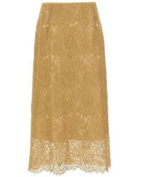 Vince - Lace Midi Skirt - Lyst