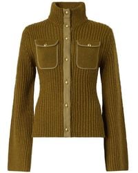 Pinko - Ribbed Cardigan With Pockets - Lyst