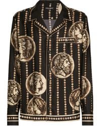 Dolce & Gabbana - Camisa con monedas estampadas - Lyst