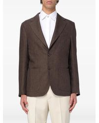 Fay - Single-Breasted Linen Blazer - Lyst