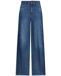 Liu Jo - Buttoned-Detail Belt-Loop Jeans - Lyst