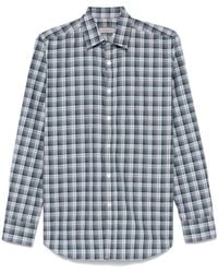 Canali - Checked Cotton Button-Down Shirt - Lyst