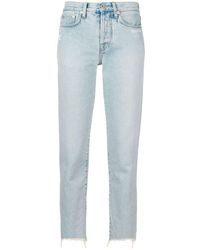 off white cropped jeans