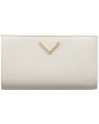 Prada - Large Saffiano Leather Wallet - Lyst