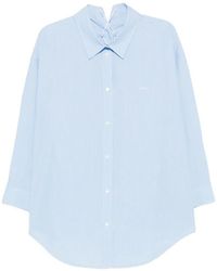 Juun.J - Lace-Up Pinstripe Shirt - Lyst