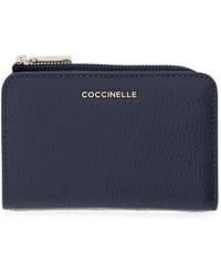 Coccinelle - Small Metallic Logo-Print Leather Wallet - Lyst
