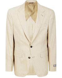 Canali - Logo-Appliqué Single-Breasted Suit - Lyst