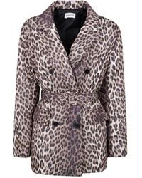 P.A.R.O.S.H. - Abrigo con estampado de leopardo - Lyst