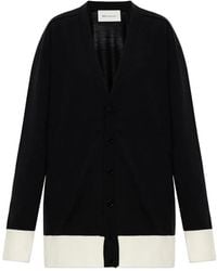 Ami Paris - Colour-Block V-Neck Cardigan - Lyst