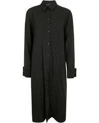 Maria Calderara - Robe-Chemise Mi-Longue À Empiècements Contrastants - Lyst