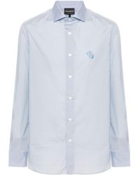 Emporio Armani - Camisa con logo bordado - Lyst