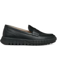 Geox - Flextride Calf Hair-Panel Loafers - Lyst