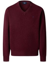 Hackett - V-Neck Lambswool Sweater - Lyst