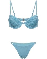 Selia Richwood - Amy Shirred Pleated Bikini - Lyst
