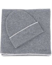 MC2 Saint Barth - Ribbed-Knit Wool Scarf And Beanie Hat Set - Lyst
