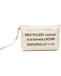 V73 - Pochette En Toile À Logo Imprimé - Lyst