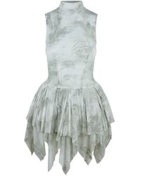 Contessa Mills - Bella Hand-Painted Handkerchief-Hem Dress - Lyst