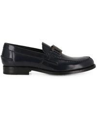 Tod's - Chain-Link Leather Loafers - Lyst