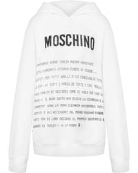 Moschino - Sudadera Con Capucha Y Motivo De Texto - Lyst