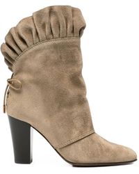 Chloé - Anouk Ruffled Ankle Boots - Lyst