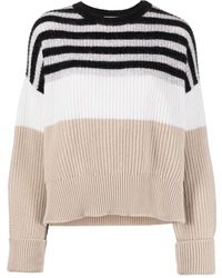 Brunello Cucinelli - Stripe-pattern Knitted Jumper - Lyst