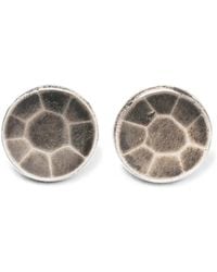 Werkstatt:münchen - Hammered Faceted-Stud Earrings - Lyst