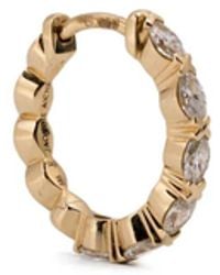 Jacquie Aiche - 14Ct Diamond Mini Hoop Earrings - Lyst
