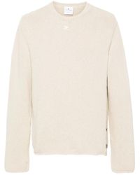 Courreges - Buttoned-Slit Cotton-Linen Jumper - Lyst