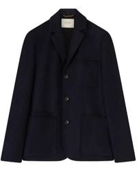 RETORI - Embroidered-Elbow Single-Breasted Wool Blazer - Lyst