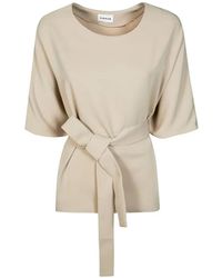 P.A.R.O.S.H. - Tie-Waist Blouse - Lyst