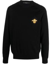 Billionaire - Embroidered-Logo Crew-Neck Jumper - Lyst