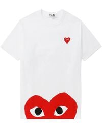 COMME DES GARÇONS PLAY - T-Shirt Mit Herz-Print - Lyst