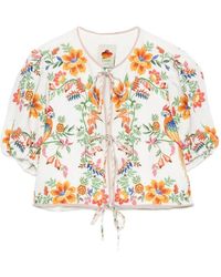 FARM Rio - Delicate Forest Scarves Blouse - Lyst