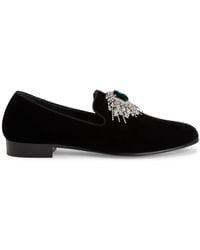 Giuseppe Zanotti - Euphemiee Velvet Loafers - Lyst