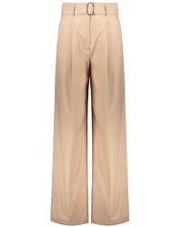 Moorer - Belted Wide-Leg Trousers - Lyst