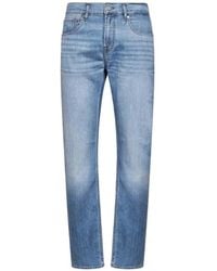 7 For All Mankind - Faded-Effect Whiskered Jeans - Lyst