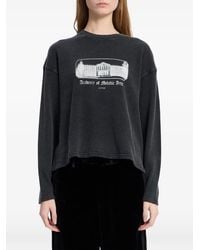 Ann Demeulemeester - Graphic-Print Waffle-Knit T-Shirt - Lyst