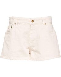 Miu Miu - Low-rise Denim Shorts - Lyst