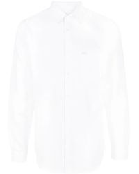 Lacoste - Logo-Embroidered Long-Sleeve Cotton Shirt - Lyst