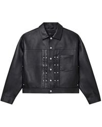 Purple Brand - Stud-Embellished Leather Jacket - Lyst