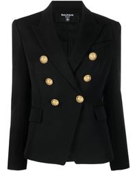 Balmain - Double-breasted Fitted Jacket - Lyst