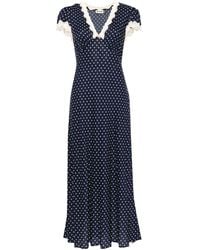 RIXO London - Clarice Polka-Dot Lace-Trim Dress - Lyst