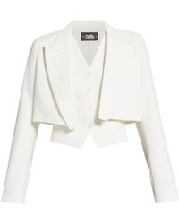 Karl Lagerfeld - Hun Blazer And Suits Bianco - Lyst