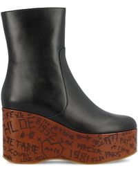 Chloé - Maxime Wedge Booties - Lyst