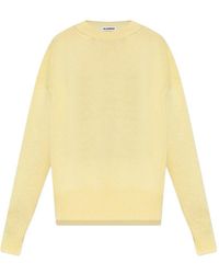 Jil Sander - Ribbed-Knit Side-Slit Sweater - Lyst