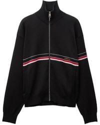 Versace - Gebreid Katoenen Vest Met Geborduurd Logo En Rits - Lyst