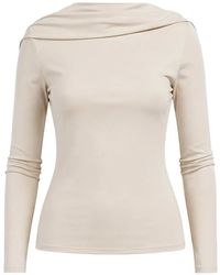 Esse Studios - Solina Cowl-Neck Long-Sleeve T-Shirt - Lyst