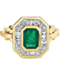 SHAY - Deco Emerald And Diamond Ring - Lyst