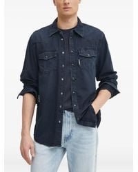 KARL LAGERFELD - Denim Flap-Pocket Shirt - Lyst